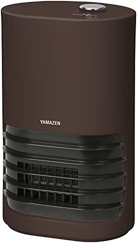 [山善] セラミックヒーター ミニタイプ 速暖 転倒OFFスイッチ付 ブラウン DMF-B064(T)