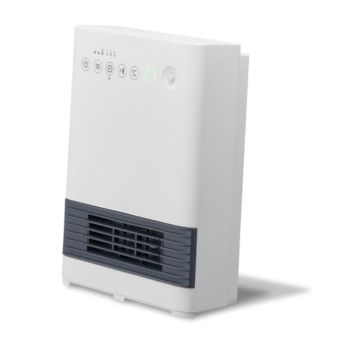 ドウシシャ セラミックヒーター Wセンサー搭載 温度センサー 人感センサー付 速暖 大風量 転倒OFFスイッチ サーモスタット ホワイト CHZ-128JWH