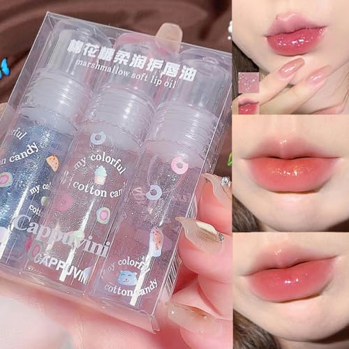 UNYOKE マシュマロソフトリップオイル 保湿 ウォーターミラー透明リップグレーズ 乾燥防止 ぷるぷるリ..
