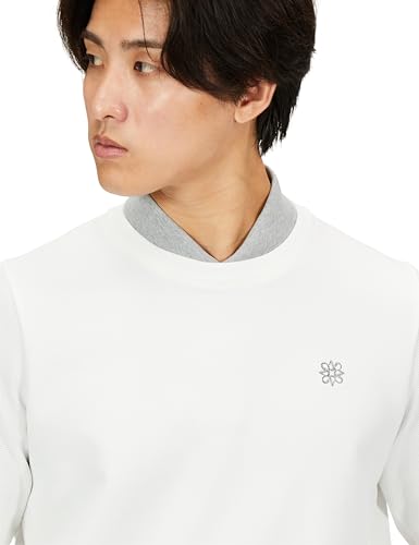 [セントアンドリュース] メンズ クルーネックニット (14G天竺×ケーブル) / セーター ゴルフ / 042-3270951 030_ホワイト LL