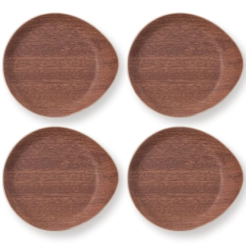 メール便 コースター 木製 木 耳付 3色から選べる4枚セット おしゃれ カフェ 来客用 coaster ラッピング不可 レッドマホガニー