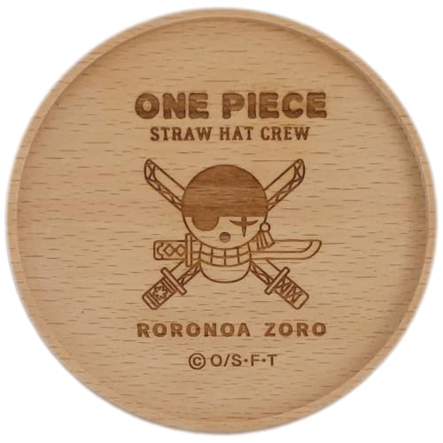 「 ワンピース 」 ゾロ 麦わらの一味 木製 コースター 約9cm 125551