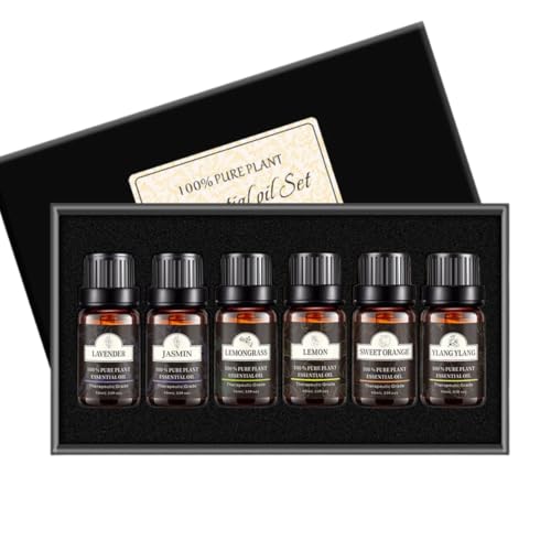 [トレジャーコレクト] アロマオイル エッセンシャルオイル10ml 6本セット ギフト 天然 精油 ペパーミント ローズ ユーカリ ベルガモット サンダルウッド バニラ アロマ加湿器用 アロマディフ