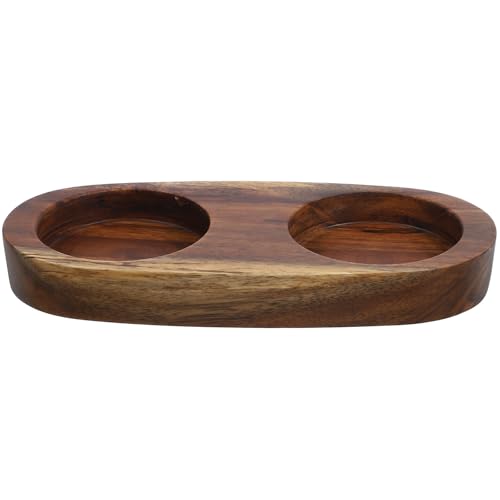 DECHOUS 塩 と ペッパー ミル トレイ 木 塩 と ペッパー シェーカー ホルダー キッチン グラインダー ..