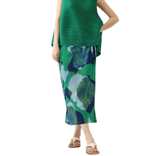 [ファッションイッセイミヤケ] プリーツスカート レディース 花柄 夏 おしゃれ エレガント ストレート..