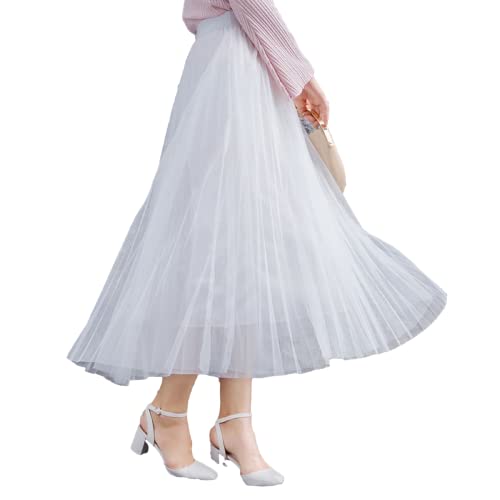 [Kai La Nalu] プリーツ スカート aライン レディース ウエスト ゴム フレア ロング マキシ ミモレ ハイウエスト サテン シルク シルキー オシャレ かわいい 春夏 黒 短い 夏 大きいサイズ プリー