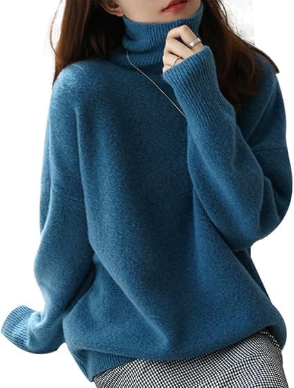 Beylimcy ニット セーター レディース ハイネック 着痩せ 体型カバー タートルネックセーター 長袖 暖..