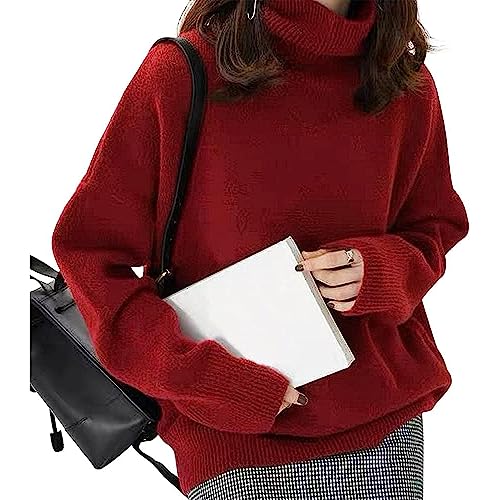 Beylimcy ニット セーター レディース ハイネック 着痩せ 体型カバー タートルネックセーター 長袖 暖..