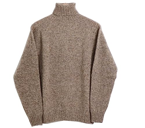 Harley of scotland ハーレーオブスコットランド タートルネック ニット セーター メンズ レディース シェットランド ウール M2474/5 ...