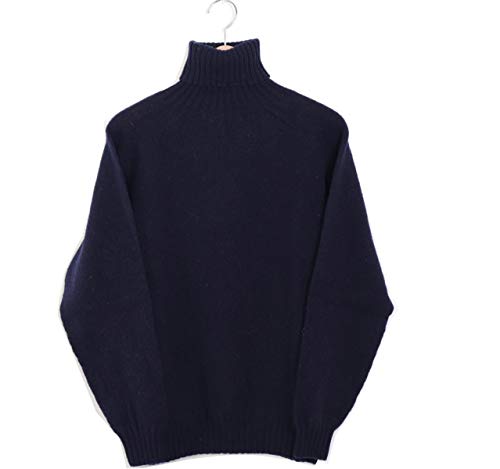 Harley of scotland ハーレーオブスコットランド タートルネック ニット セーター メンズ レディース シェットランド ウール M2474/5 ...