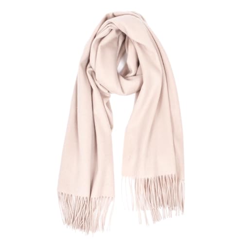 [§H∞Hayashiguchi] 21色 カシミヤ100％ ストール 【ギフトボックス付】 大判 厚手 無地 (CS0077)Free13.ベージュ