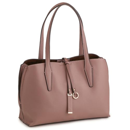 [プラグマ] トートバッグ レディース 軽量 フェイクレザー トート 上品 大人 きれいめ くすみカラー タ..