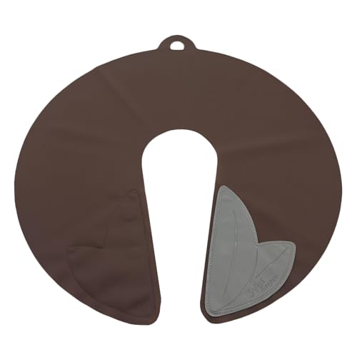 [ネックキーパー] プロの美容師が監修 散髪用ケープ マグネットタイプ セルフカット ヘアカット カットクロス 子供用 大人用 シリコン製で丈夫 (ライトブラウン)