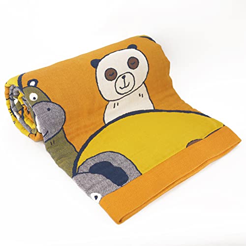 Vanxing ガーゼケット タオルケット シングル セミダブル 綿100% 4重ガーゼ 綿毛布 肌掛け お昼寝 やわ..