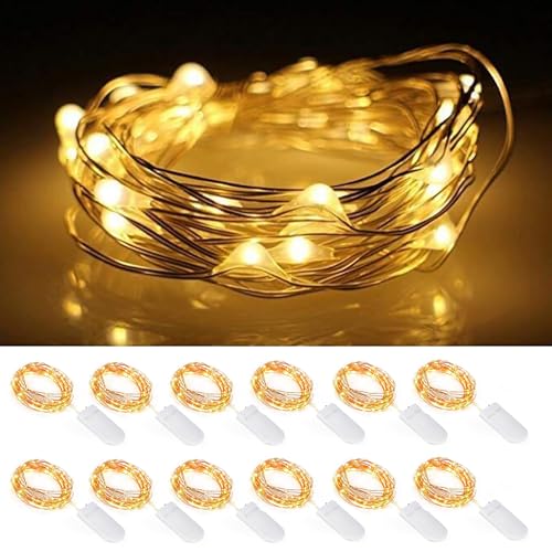 GOODCHI LEDストリングライト 1M 10LED 室内 屋外 防水銅線ワイヤー イルミネーションライト クリスマス ハロウィン飾り 誕生日 パーティー ...