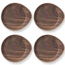 コースター 木製 木 耳付 3色から選べる4枚セット おしゃれ カフェ 来客用 coaster ラッピング不可 ブラックウォールナット
