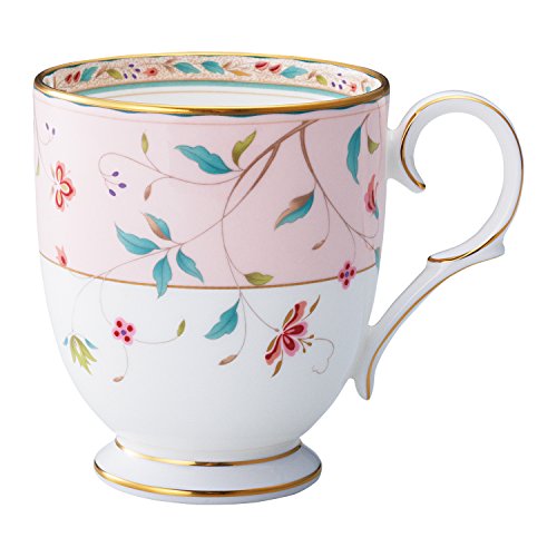 Noritake ノリタケ マグカップ 320cc 花更紗 ピンク ボーンチャイナ T50755A/4409-5