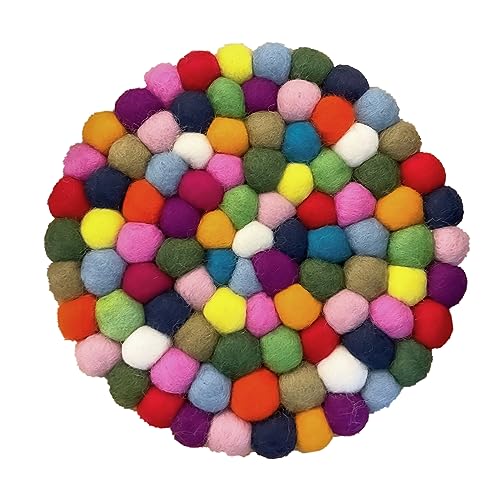 鍋敷き フェルト ウール 自然素材100% (カラフル)