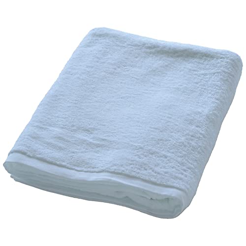 【今治タオル 認定】 タオルケット (バスケット) 90×160cm ｜ 業務用 ひざ掛け お昼寝 冷房対策 丈夫 綿100% ｜ 村上タオル 日本製 全14色 (No.4 ホワイト)