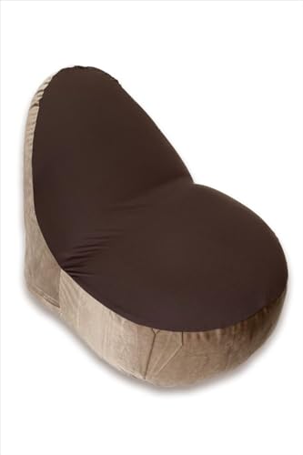 Out Style ビーズクッション専用カバーのみ ドロップ (ブラウン, ベロア)