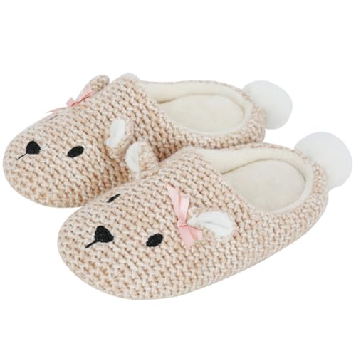 [kaitesi] 可愛い スリッパ ルームシューズ ネコちゃん 冬用 猫 動物 柄付き ふわふわ もこもこ 室内履..