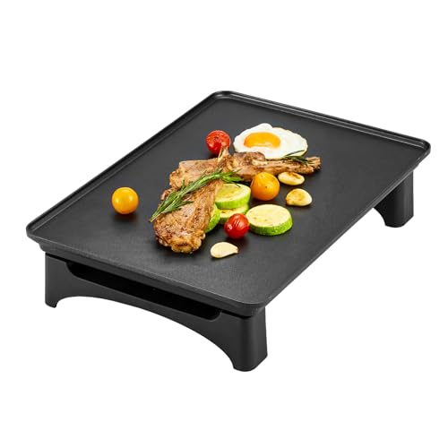 SOLEMOOD 焼肉プレート 電気焼肉器 焼肉 ホットプレート 大きめ平面プレート 表面フッ素加工 簡単操作&お手入れ 温度調節 (保温~230℃) 保温 家族用 ホームパーティーにも適用 (ブラック)