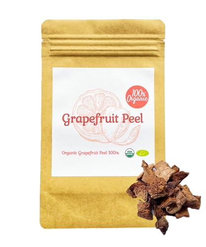 100%オーガニック ドライ グレープフルーツ ピール/Dry Grapefruit Peel ドライフルーツ 皮 ビタミンC クエン酸 ナリンギン 葉酸 ペクチン ヌートカトン ハーブティー 製菓 スイーツ 果物 化粧品 肌