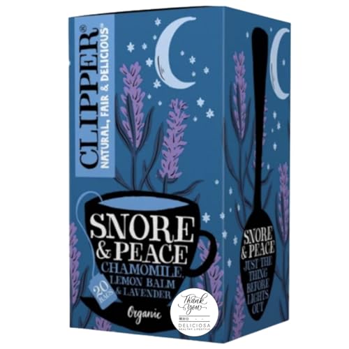 【DELICIOSA】オーガニック ハーブティー クリッパー スノア＆ピース カフェインフリー 20P【有機JAS】Clipper Chamomile, Lemon Balm & Lavender Infusion Snore & Peace Organic Herb Tea Caffeine Free