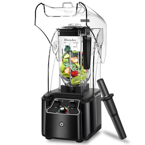 Iproods ミキサー ブレンダー 2.2L 大容量 氷も砕ける 多機能 一台多役 攪拌棒付き 2200W 30000rpm/min コーヒーミル 豆乳メーカー 野菜 果物ジュース お手入れ簡単 家庭用 業務用 (2.2Lブレンダー)