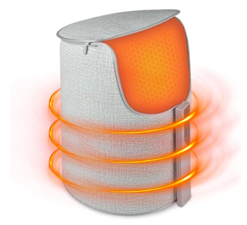 CCYCCL全方位発熱式パネルヒーター 円型 デスクヒーター 暖房器具 電気足温器 6時間タイマー 転倒自動OFF設計 足冷え対策グッズ デスクワーク 部屋 年寄り 過熱保護 3段階温度調節 無騒音 PSE