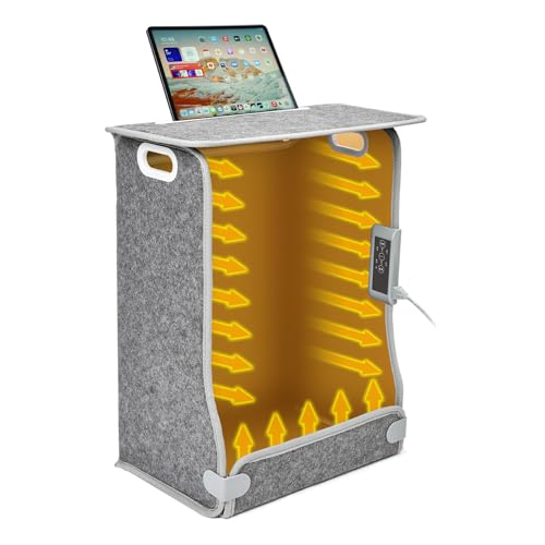 KTJBESTF パネルヒーター 足元 遠赤外線デスクヒーター デスクヒーター 足元ヒーター 足元パネルヒーター 電気足温器 タイマー付き 3/6/9時間選択可 10秒速暖 3段階温度調整 折り畳み式 冷え対