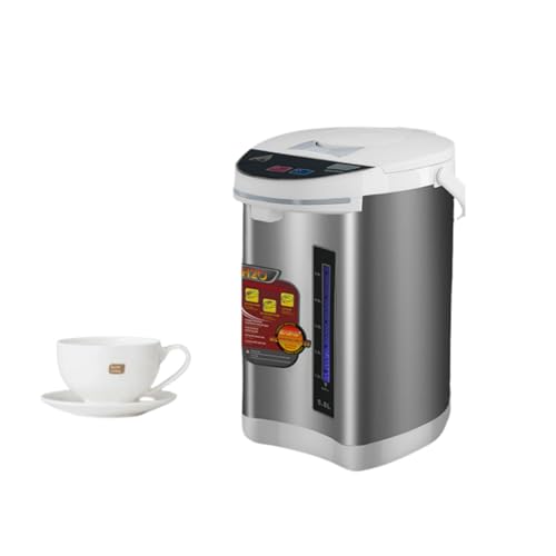 TVT 電気ポット 5.8L シンプル設計 空焚き防止 [エアー式で軽いタッチ給湯] 360度回転底 水位窓 安全設..