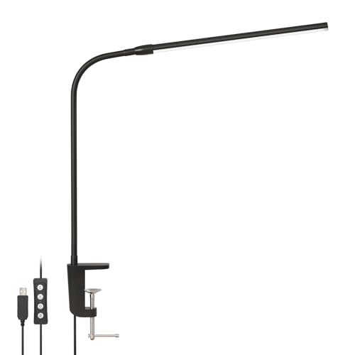 Lepro クランプライト デスクライト クランプ led 目に優しい 電気スタンド スタンドライト 【電球色・白色・昼光色/10段階明るさ/5W省エネ/明るい/Ra80演色/360°角度調整可能/独立ボタン制御/USB