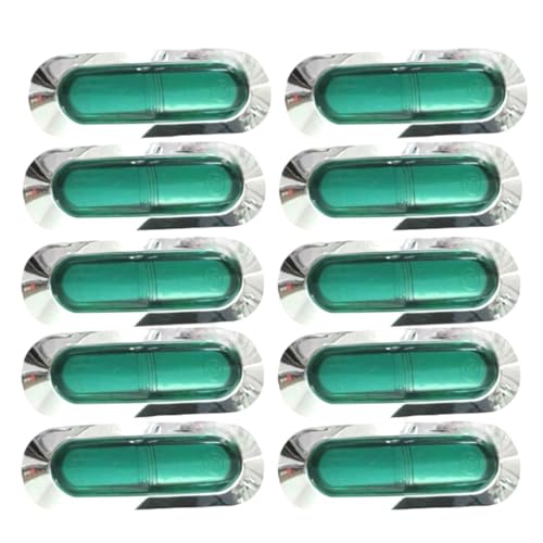 pilviz サイドマーカー マーカーランプ LEDトラック用 路肩灯 12V 24V 車トレーラー 10個セット (グリーン)