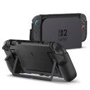Spigen Switch2対応ケース グリップ感 ドック対応 保護カバー スイッチ2ケース デュアル・グリップ ACS09310(ブラック)