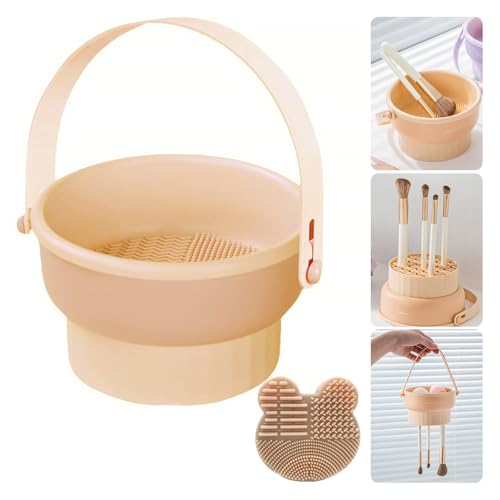 2点セット メイクブラシクリーナー 化粧ブラシ 洗浄 シリコン シリコン クリーナー 3in1 洗浄 乾燥 収..