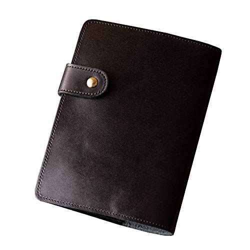 [アム デ マス] ブックカバー 栃木レザー 本革 日本製 ハンドメイド シンプル スナップボタン お洒落 ..