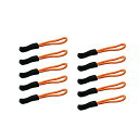 DYZD ジッパータブ ファスナー 交換用 ジッパープル 引き手 10個セット (10個入り, オレンジ)