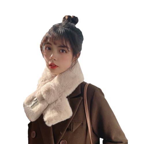 [fourfivesixはる] ティペット ファー マフラー レディース 冬 用 フェイクファー 厚手 無地 ストール ..