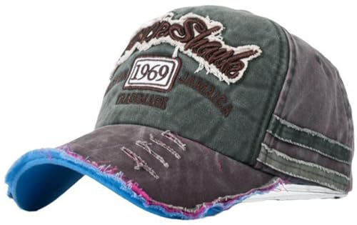 [Laquest] （ラクエスト） ダメージ アメカジ キャップ オールシーズン メンズ/レディース(ブラウン/ア..