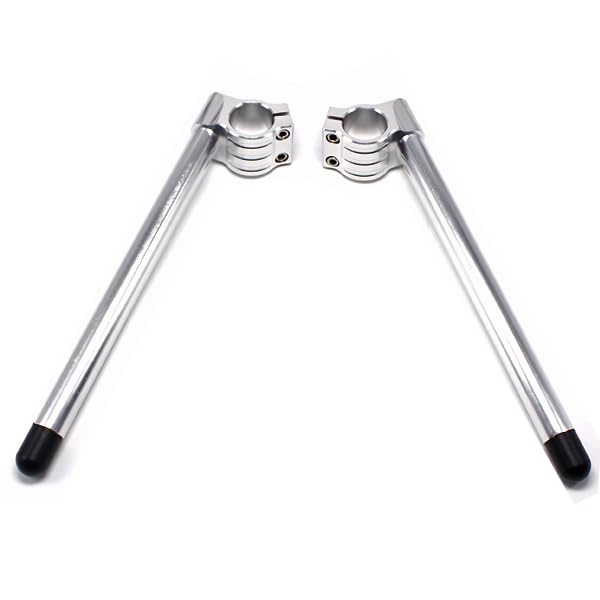 バイク用 セパレートハンドル アルミ 汎用 バイク 外装パーツ クリップオン セパハン シルバー (33mm/2個セット)