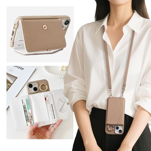 YURAMYRAI ZTE Libero 5G IV (A302ZT) ケース 背面手帳型 対応 ZTE Libero 5G IV A302ZT Nubia Ivy Z6561J スマホケース ショルダー タイプ 携帯ケース 背面カード収納 全面保護カバー 耐衝撃 落下防止 すり傷防止