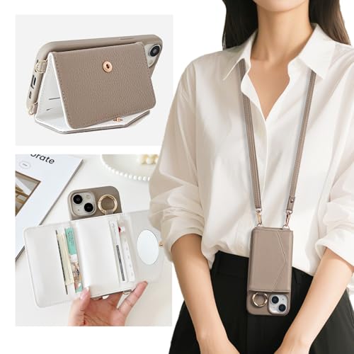 YURAMYRAI ZTE Libero 5G IV (A302ZT) ケース 背面手帳型 対応 ZTE Libero 5G IV A302ZT Nubia Ivy Z6561J スマホケース ショルダー タイプ 携帯ケース 背面カード収納 全面保護カバー 耐衝撃 落下防止 すり傷防止