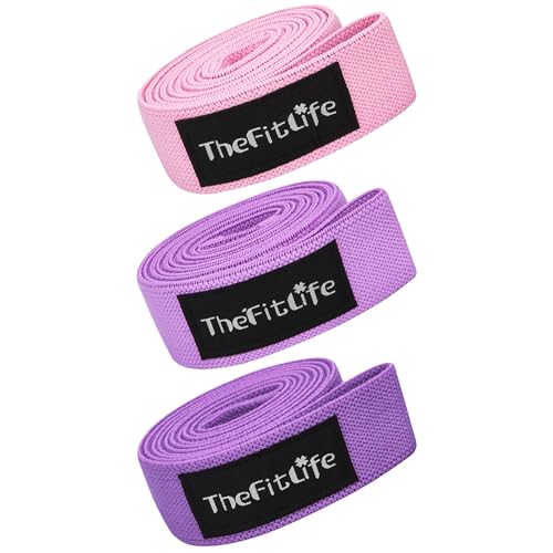 TheFitLife トレーニングチューブ 筋トレチューブ ゴムチューブ レジスタンスバンド ストレッチバンド フィットネスバンド (ピンク/ラベンダー/パープ...
