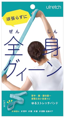 アルファックス トレーニングチューブ エクササイズバンド ゆるレッチ ゆるストレッチバンド ミント