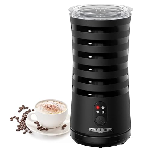 ミルクフォーマー 電動ミルク泡立て器 ミルクフローサー 4モード切替 400W出力 240ml カフェラテ カプチーノ ホットミルク ラテアート 静音操作 黒