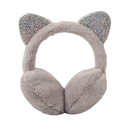 [YUEGUANG] キッズ 耳あて イヤーマフ 防寒 保温 子供用 女の子 猫の耳 可愛い ふわふわ アウトドア 携..