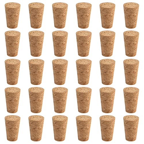 UFURMATE DIYワインコルク, 30個テーパードワインコルク天然木製ワインストッパー家庭用DIYボトルおよ..