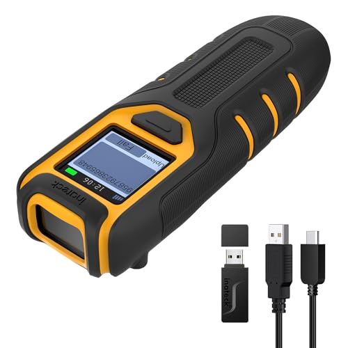 Inateck ハンディ型バーコードスキャナー Bluetooth対応、1D・2D QRコード読み取り、2.4GHz無線、画面付きポータブルスキャナー、アプリ・SDK対応、BCST-47