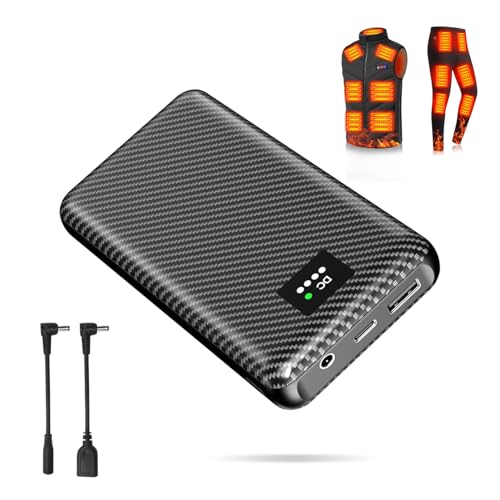 電熱ベスト バッテリー 【DC7.4V高出力&30000mAh大容量&モバイルバッテリー 小型】2025新登場 加熱ベスト 専用電池 DC/USB同時出力 Type-C入力 電熱ベスト用モバイルバッテリー PSE認証済 持ち運び便